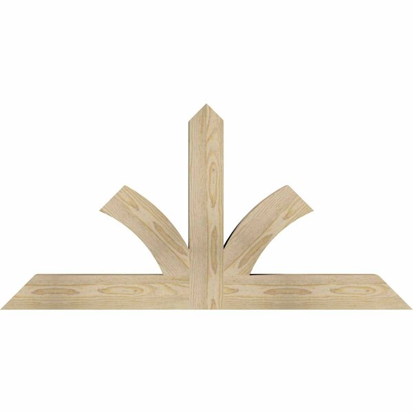Ekena Millwork Richland Rough Sawn Timber Gable Bracket, Douglas Fir, 48"W x 24"H x 4"D x 4"F, 12/12 Pitch GBW048X24X0404RIC00RDF - main